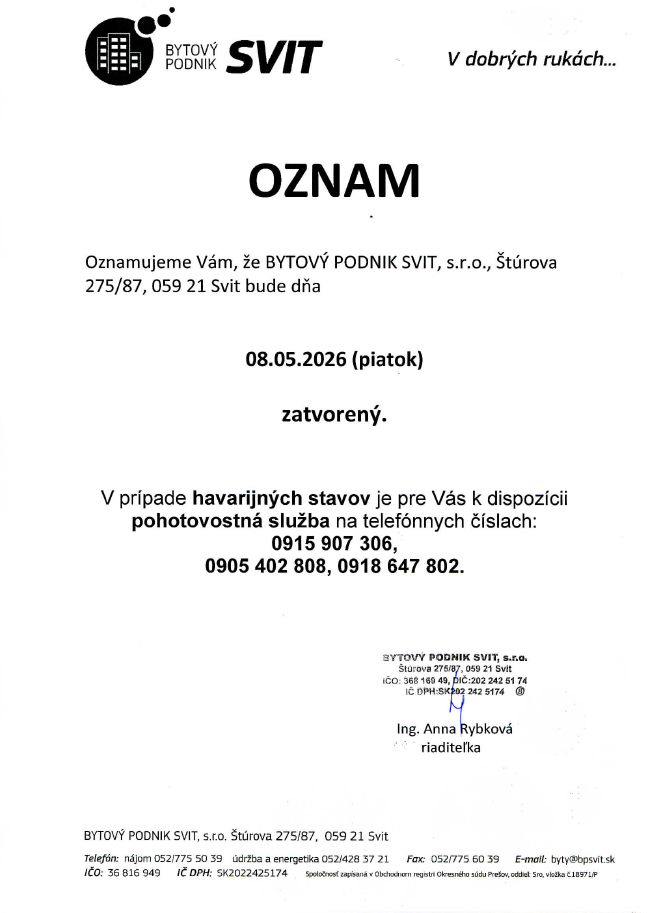Oznam 260508
