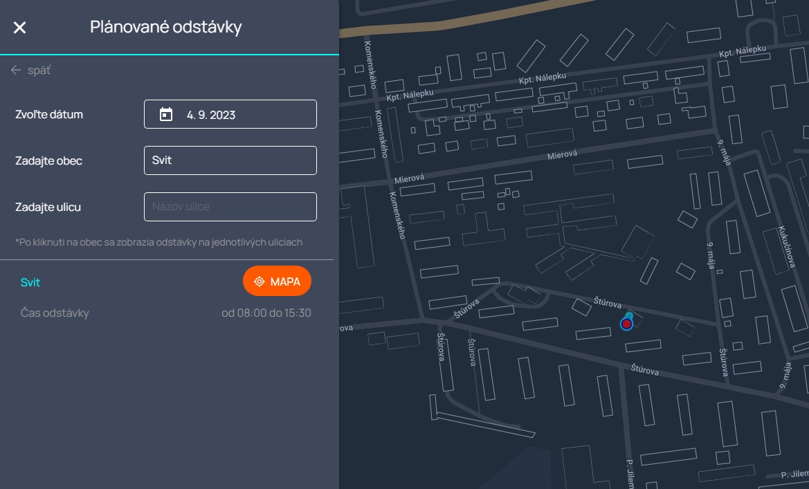 Oznam elektrina 230904 mapa